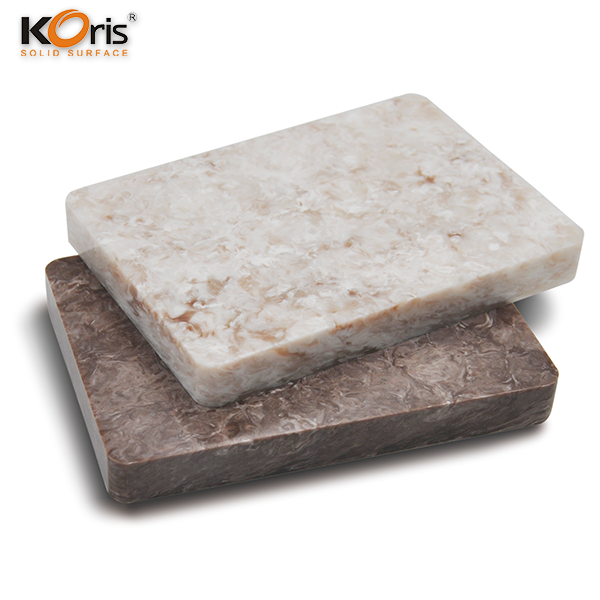Encimera de piedra artificial colorida de superficie sólida acrílica Koris