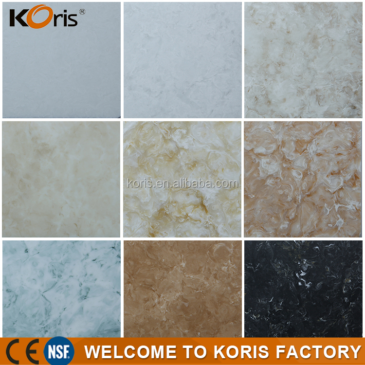 China Koris Precio de fábrica Termoformado Resistencia al calor Piedra de mármol artificial ignífuga para material de construcción