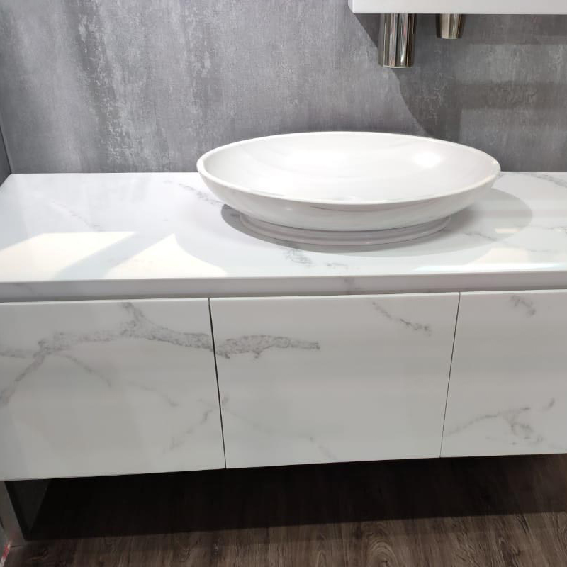 Mueble de cocina y tocadores de baño fabricados con lámina de mármol de superficie sólida