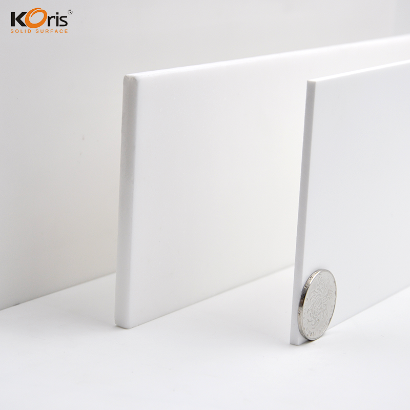 Hojas delgadas de Corian de 5 mm, 6 mm para paredes/superficie sólida/mármol artificial/colores de Corian