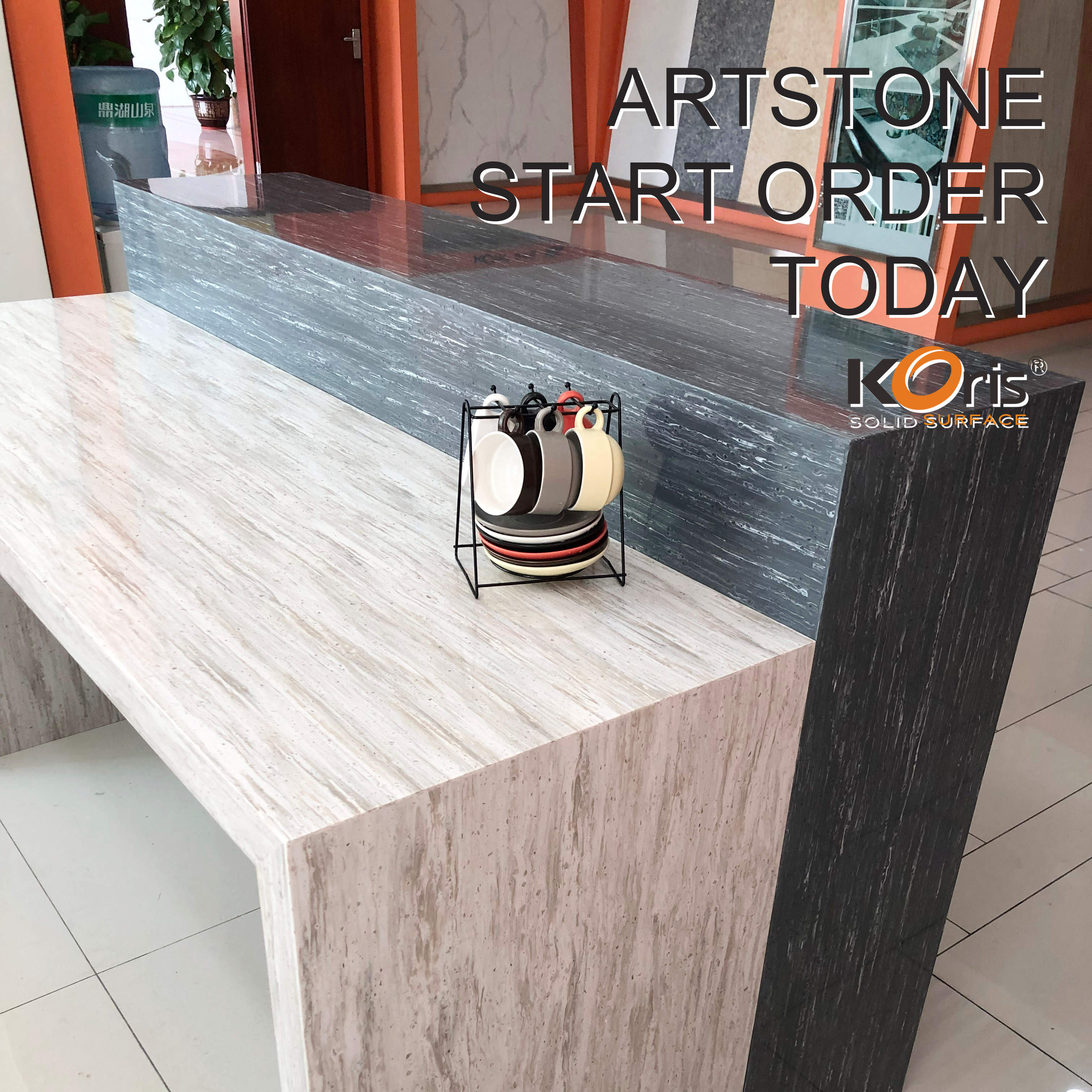 Revestimiento de pared / Superficie sólida de acrílico de mezcla modificada / Losa de piedra artificial